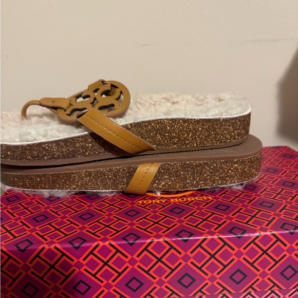 Tory Burch Miller Cloud Shearling Sandal-Sz 9 - Picture 11 of 12